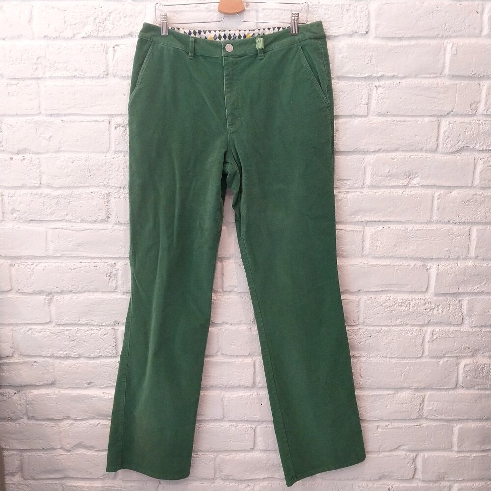 Vintage Bonobos Green Corduroy Pants Mens 34 x 34 Straight Leg Made in USA